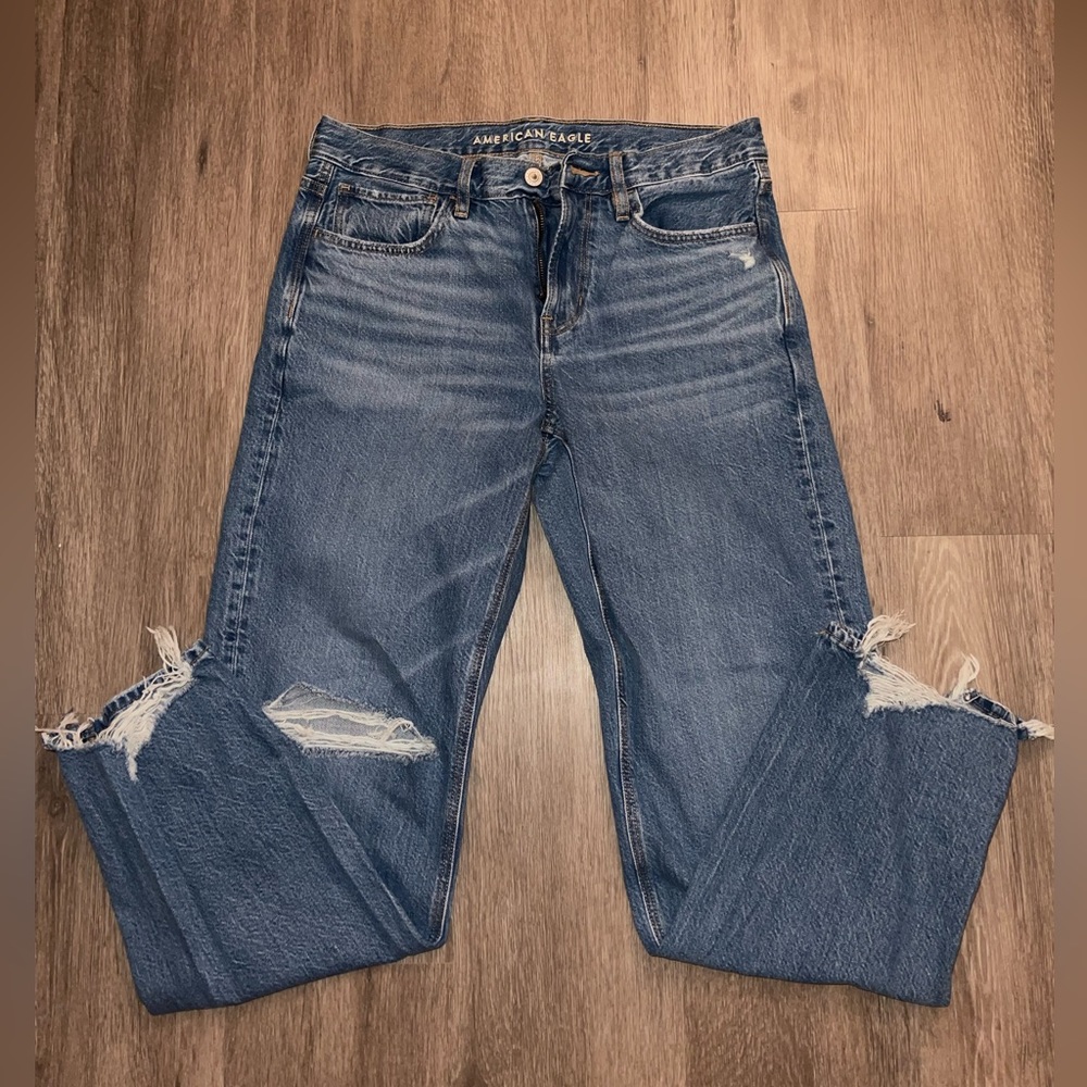 AE X The Jeans Redesign Ripped 90’s Straight Jean